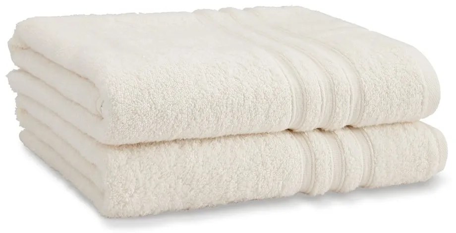 Prosoape crem 2 buc. din bumbac din frotir 90x140 cm Zero Twist – Catherine Lansfield