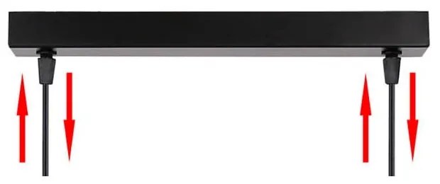 Lustră neagră cu abajur din sticlă 10x34 cm Bistro – Candellux Lighting