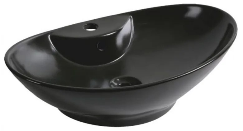 Lavoar ceramic KR-139, 58x38.5x17cm, negru mat