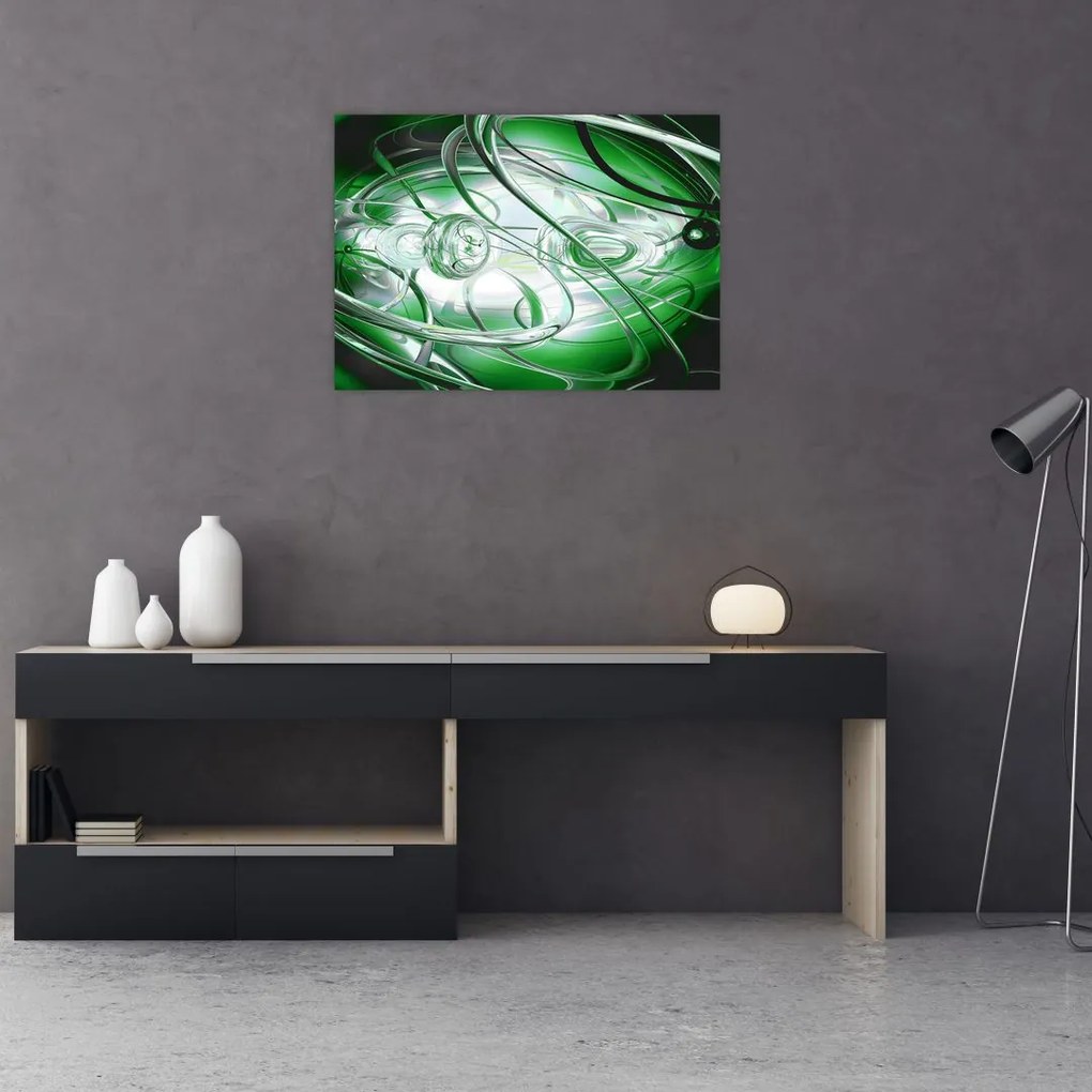 Tabloul abstract verde (70x50 cm)