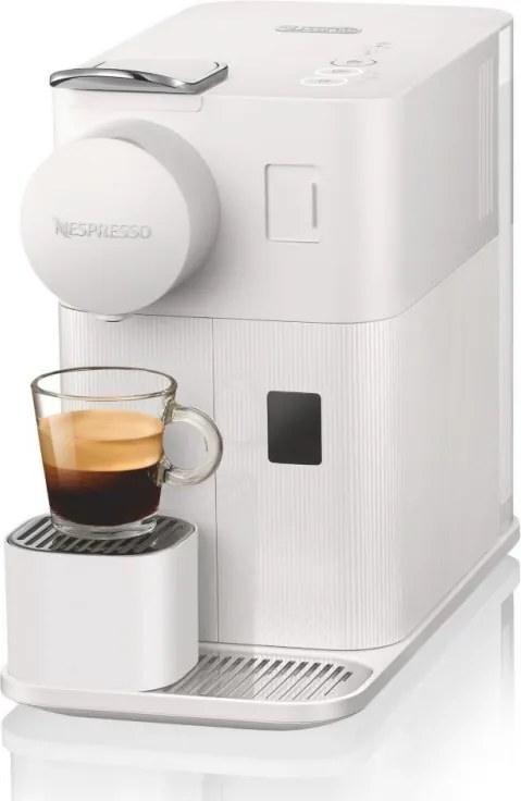La mâna a doua: Espressor cu capsule DeLonghi EN510W, 1450W, 19 bar, 1 l, Nespresso, Auto shut-off, Alb