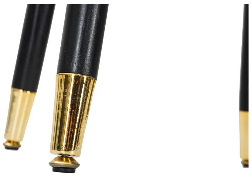 Scaun de bar negru/auriu tapițat (înălțime șezut 74 cm) Paris – Mauro Ferretti