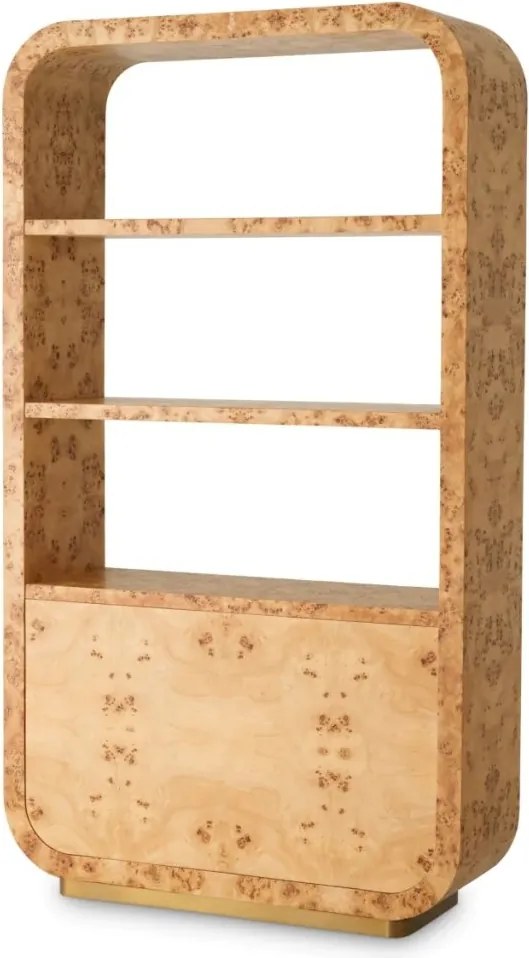 Dulap cu Rafturi design LUX, Furnir Burl Mappa, Maro, Quinton