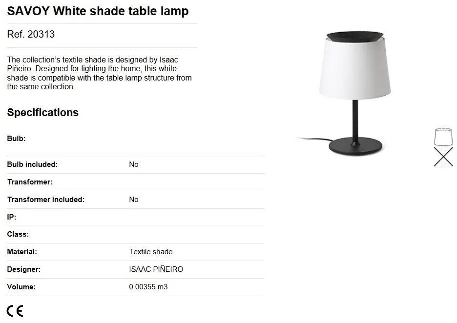 Lampa de masa / Veioza moderna design elegant SAVOY alba