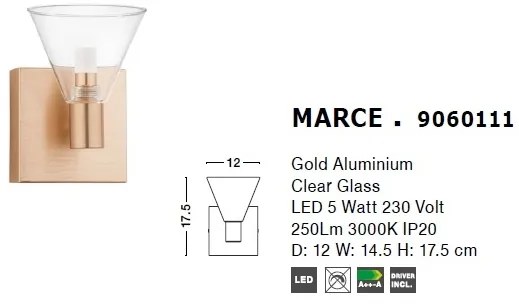 Aplica de perete LED design modern MARCE NVL-9060111