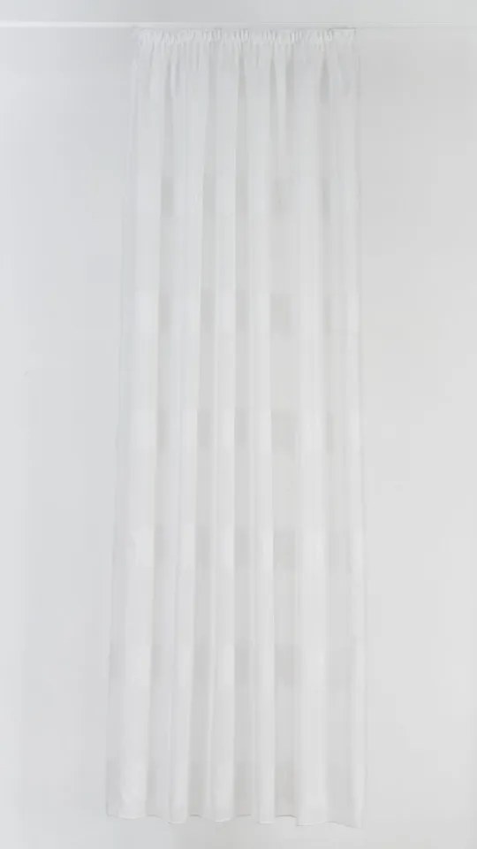 Perdea Mendola Interior, Venice, 140x260 cm, poliester, alb/argintiu