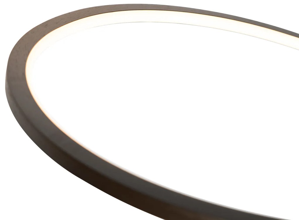 Lampă pendant de design bronz 72 cm inclusiv LED cu dimmer în 3 trepte - Rowan