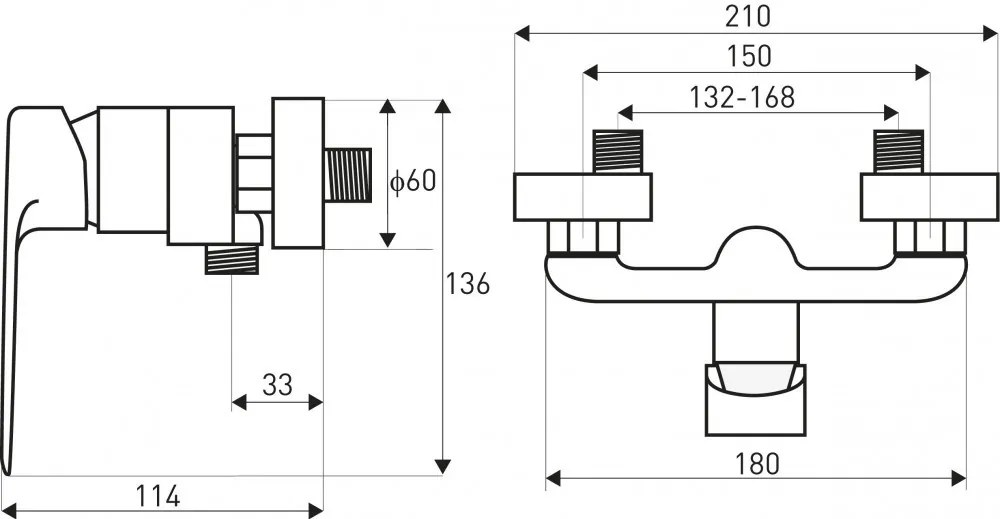 Robinet de duș Maroko 34 negru-auriu