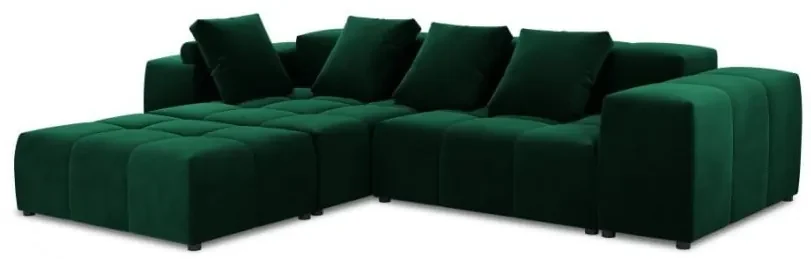 Coltar Margo cu tapiterie din catifea, verde inchis