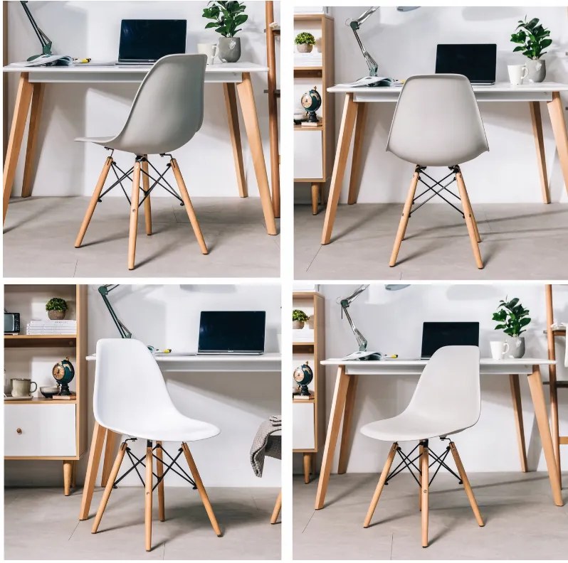 Scaun de sufragerie gri, stil scandinav Classic