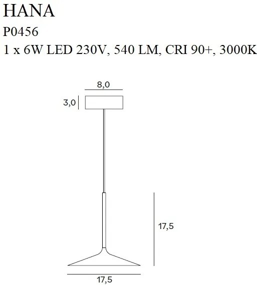 Pendul LED design modern HANA P0456 MX