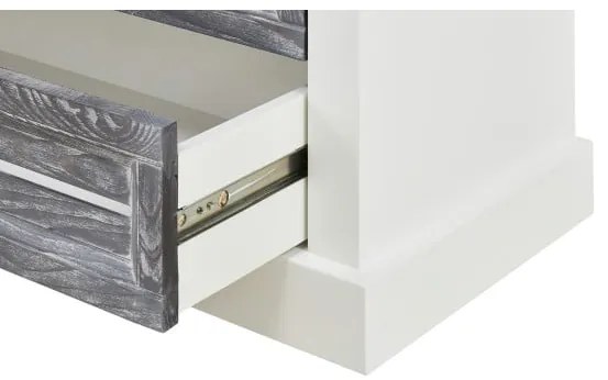 Vitrina Cabana Alb Si Antracite, Stanga, 67.5 Cm