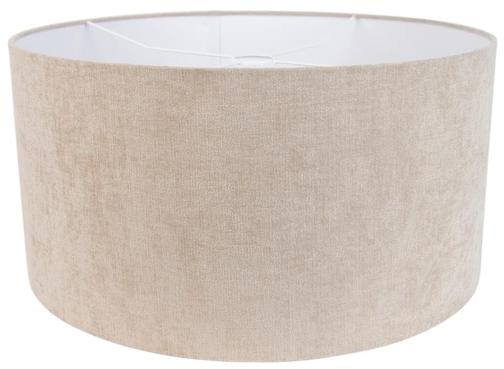 Abajur din material textil maro deschis rotund 50/50/25