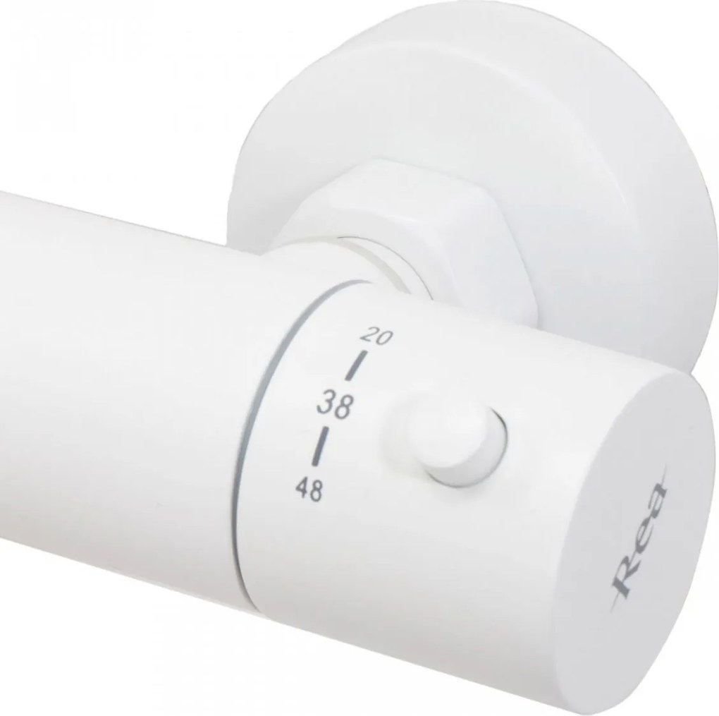 Set de dus cu termostat Lungo White Matt