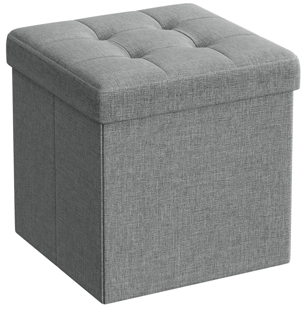 Taburet cu spatiu de depozitare OTTOMAN 30x30 cm, gri