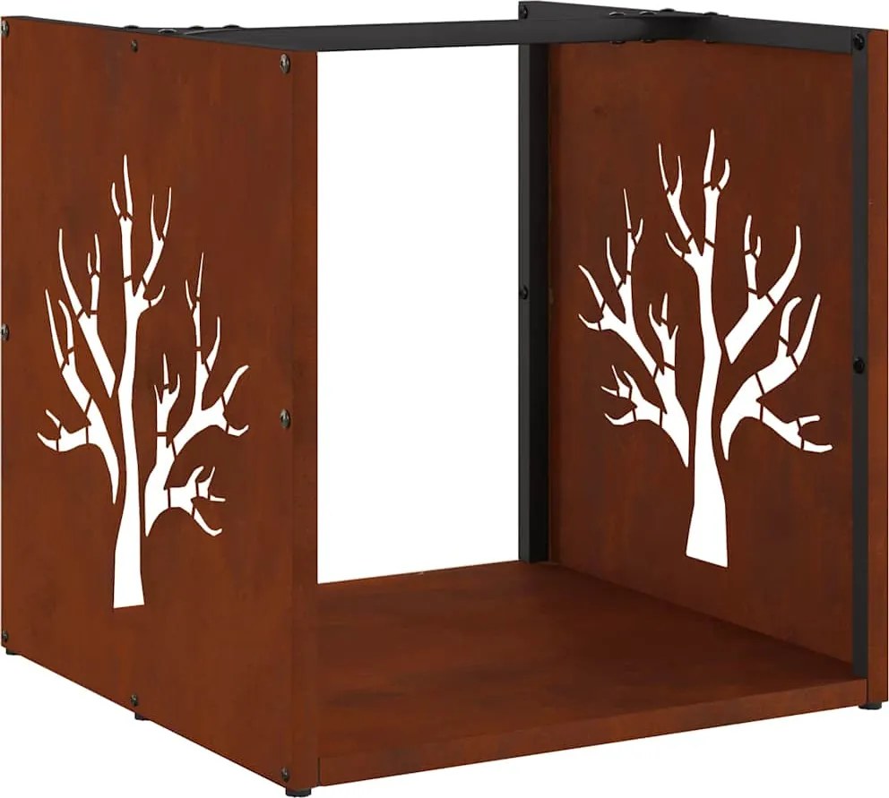 vidaXL Suport pentru lemne de foc 40x40x40 cm Oțel pentru intemperii