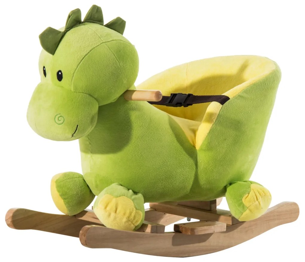 HOMCOM, balansoar dragon copii 60x33x45cm, verde si galben | Aosom Romania