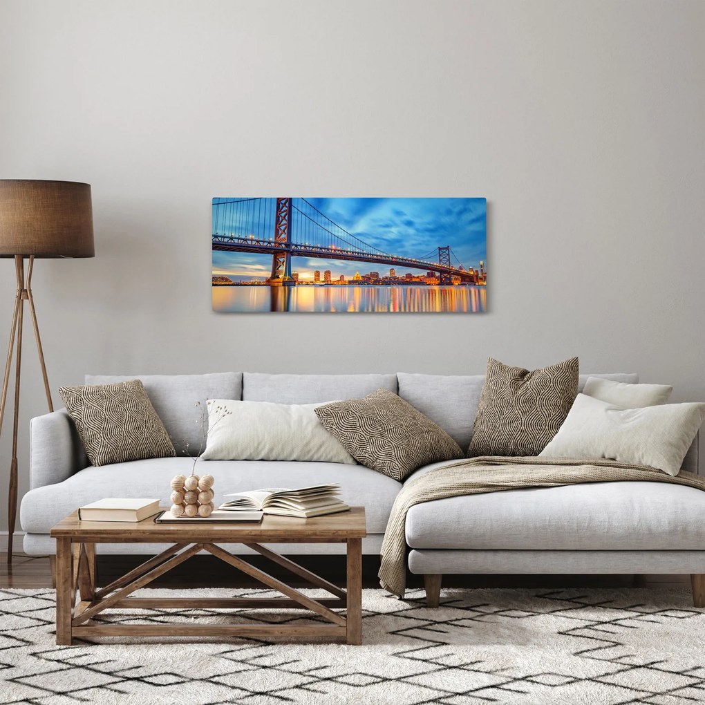 Tablou - Podul Benjamin Franklin, Philadelphia (120x50 cm)