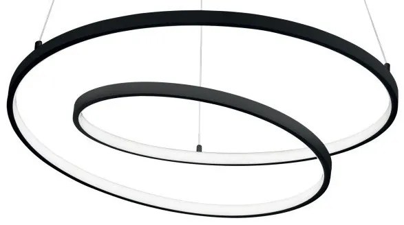 Lustra LED suspendata design circular Oz sp d60 on-off 2700k negru