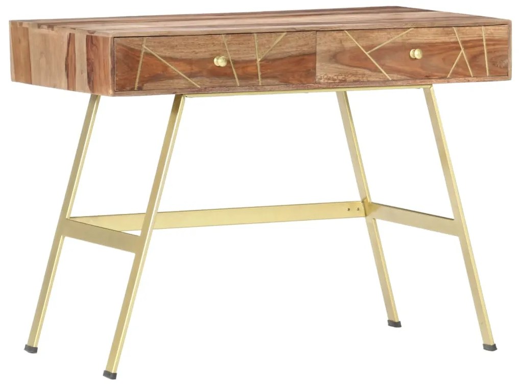 vidaXL Birou de scris cu sertare, 100x55x75 cm, lemn masiv de acacia