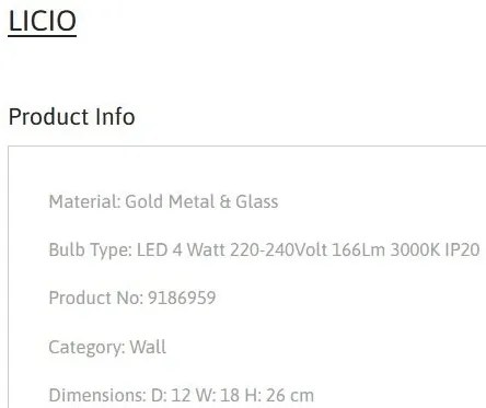 Aplica de perete LED design modern LICIO