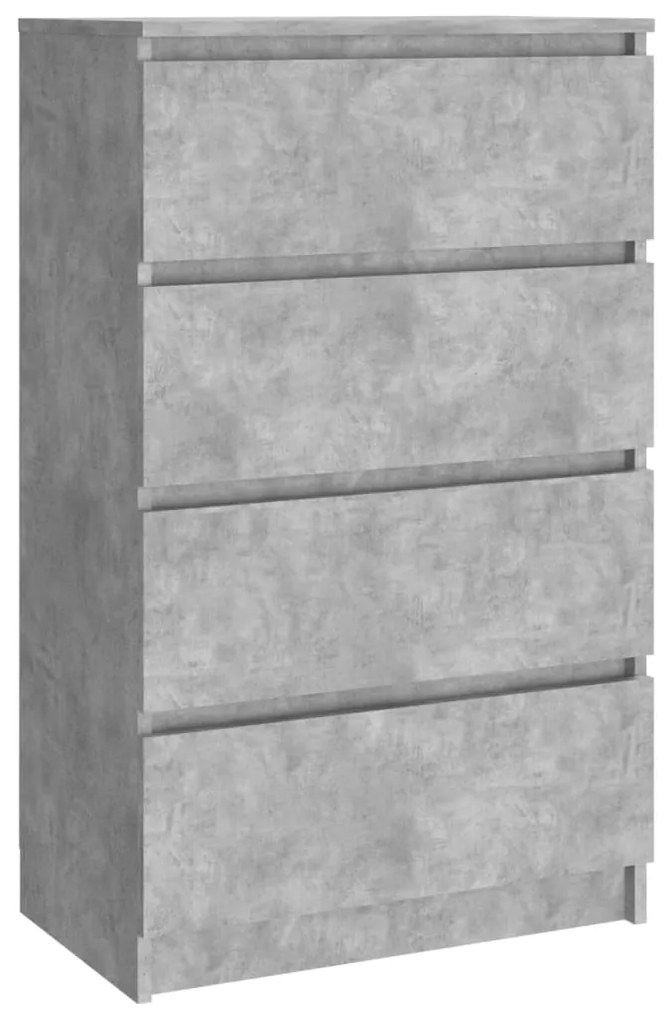 800535 vidaXL Dulap, gri beton, 60x35x98,5 cm, lemn prelucrat