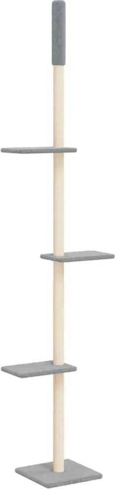 vidaXL Ansamblu pisici podea până la tavan gri deschis 267,5-297,5 cm