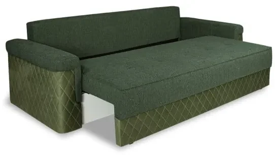 Canapea Extensibila Torino Lift Cu Lada Depozitare, Verde, 233 x 72 x 92 Cm