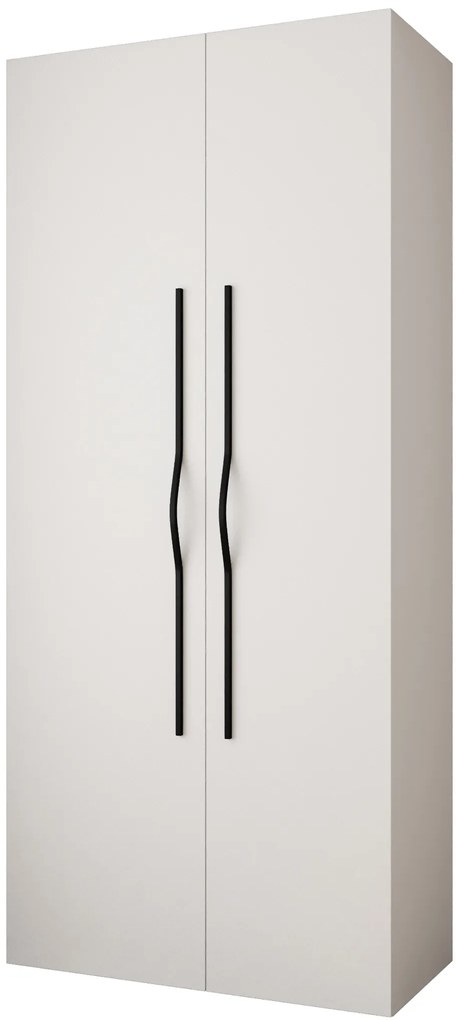 Dulap de haine 110 cm Carmela 40-2 (alb + Negru). 1126549
