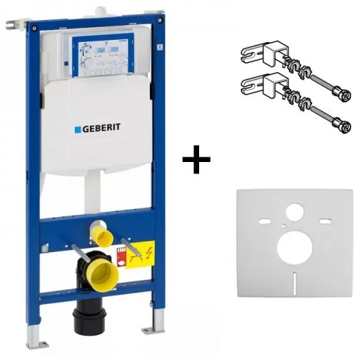 Set rezervor incastrat si cadru bideu, Geberit Duofix, set de fixare si set izolare fonica