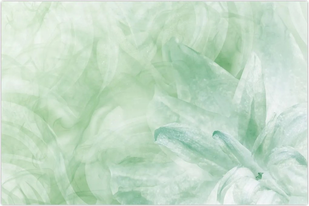 Tablou - Floare verde (90x60 cm)