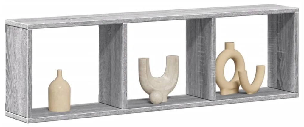 vidaXL Dulap de perete, sonoma gri, 100x16x30 cm, lemn prelucrat