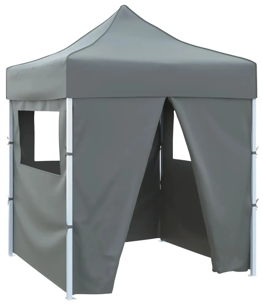 vidaXL Cort de petrecere pliabil cu 4 pereți, antracit, 2 x 2 m, oțel