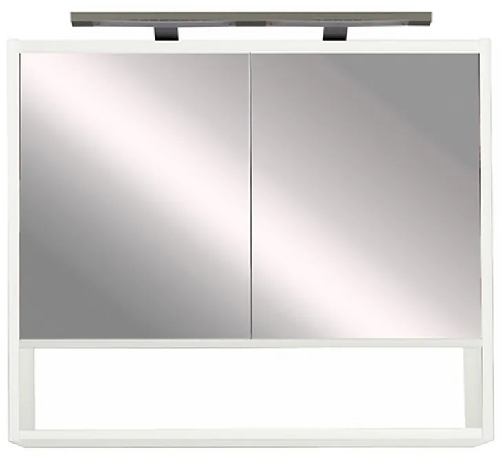 Dulap cu oglindă Luna 80, alb, superior