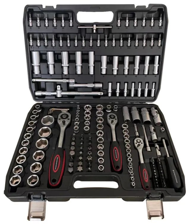 Set instrumente Schwartsmann SW-171PCS, 171 piese, Cufar, Crom