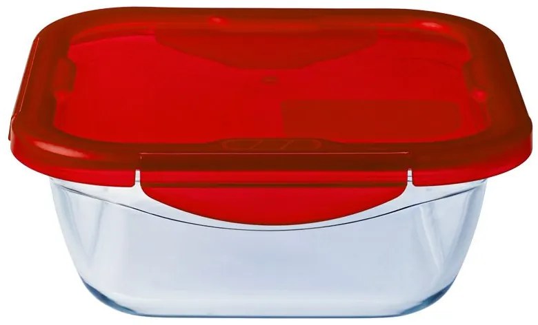 Recipient patrat cu capac de plastic 1.9l
