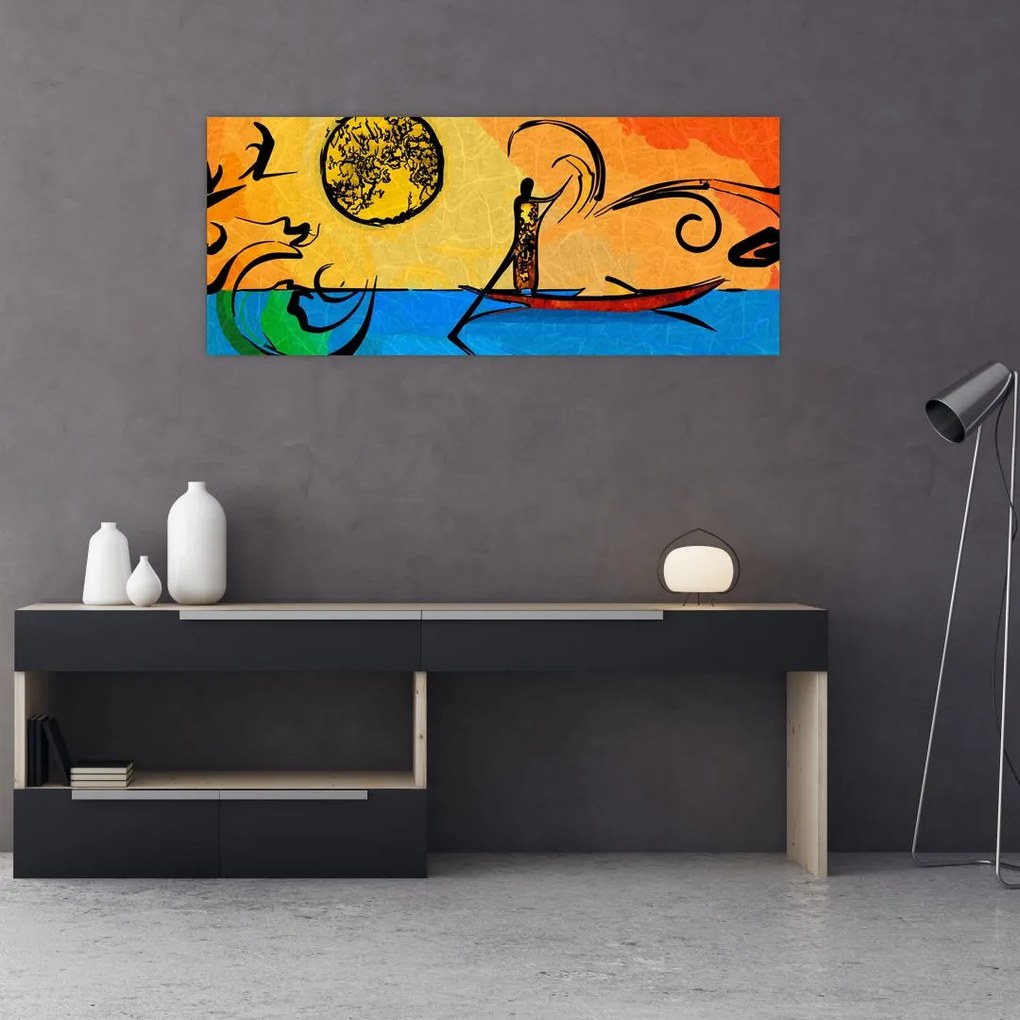 Tablou cu pictură străveche (120x50 cm)