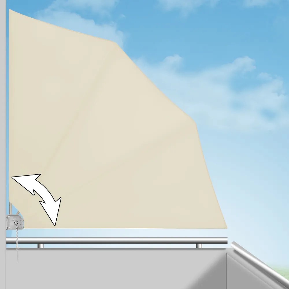 Deuba Paravan de balcon 140x140 cm - bej