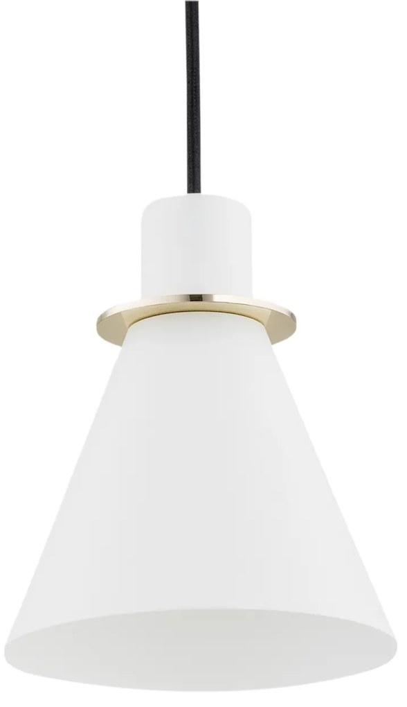 Pendul modern design retro Beverly alb/auriu
