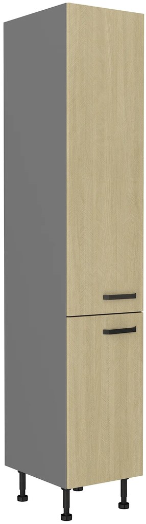 Dulap bucătărie pentru alimente Scarmi 40 DK-215 2F (Antracit + Herringbone scandi). 1049746