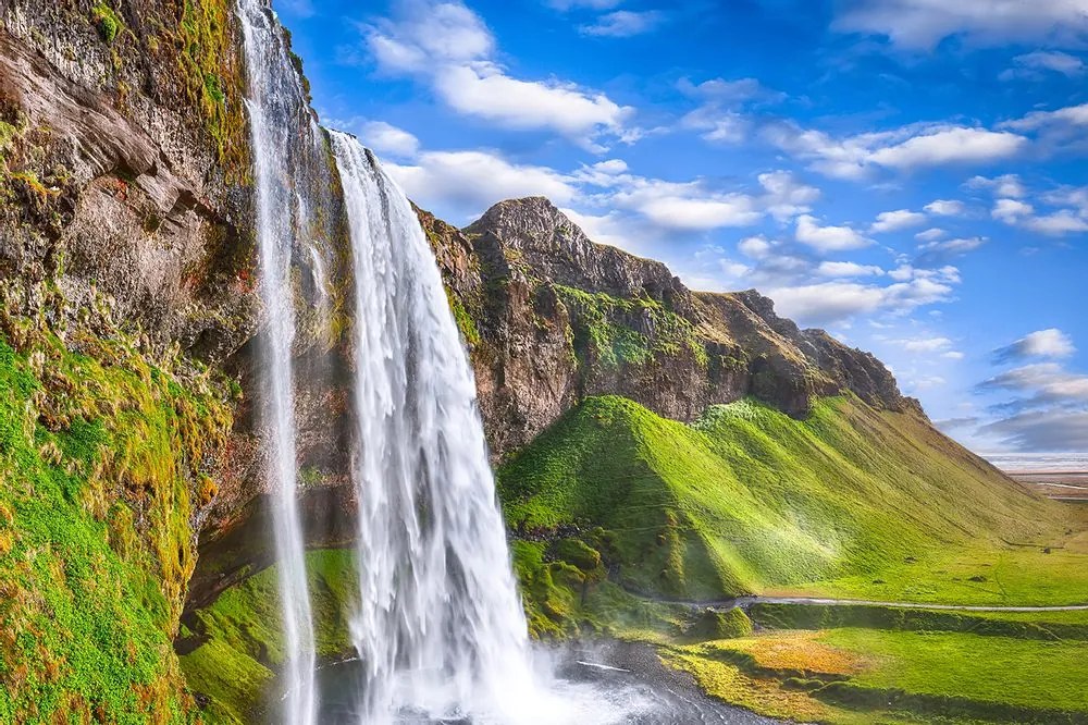 Fototapet autoadeziv cascada Seljalandsfoss