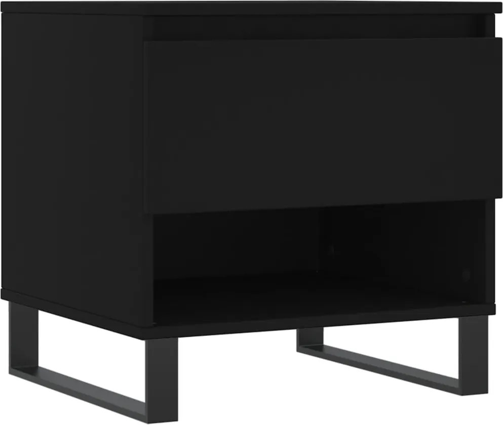 vidaXL Măsuță de cafea, negru, 50x46x50 cm, lemn prelucrat