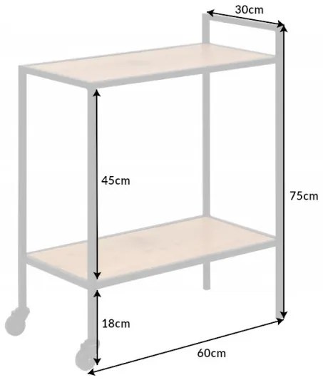 Neînvins Masuta laterala Slim Line 60 cm stejar negru salbatic