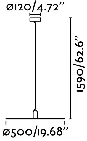 FARO 68145 - lustră pe cablu PLAT 1xE27/60W/230V