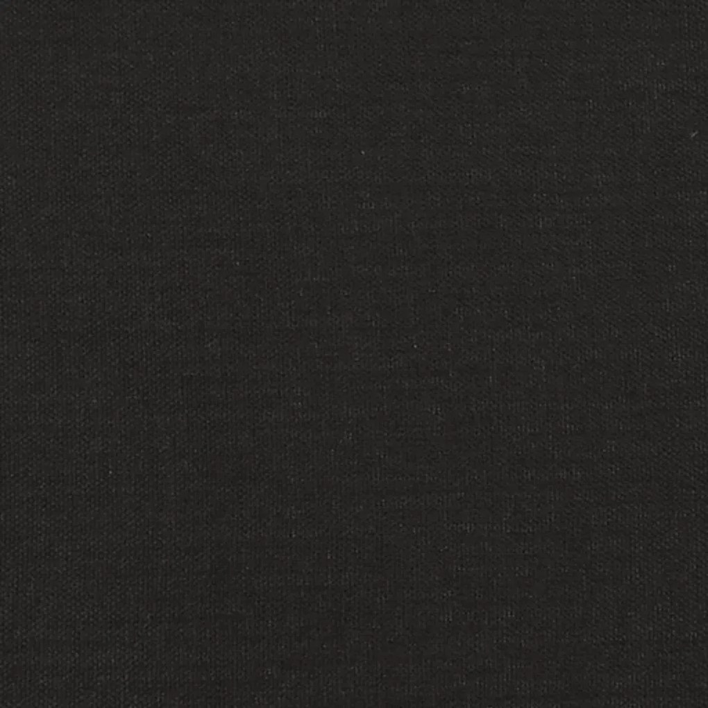 Canapea cu 3 locuri cu taburet, negru, 180 cm, material textil Negru, 198 x 77 x 80 cm