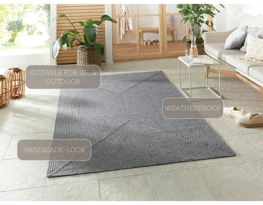 Covor gri de exterior 150x80 cm - NORTHRUGS