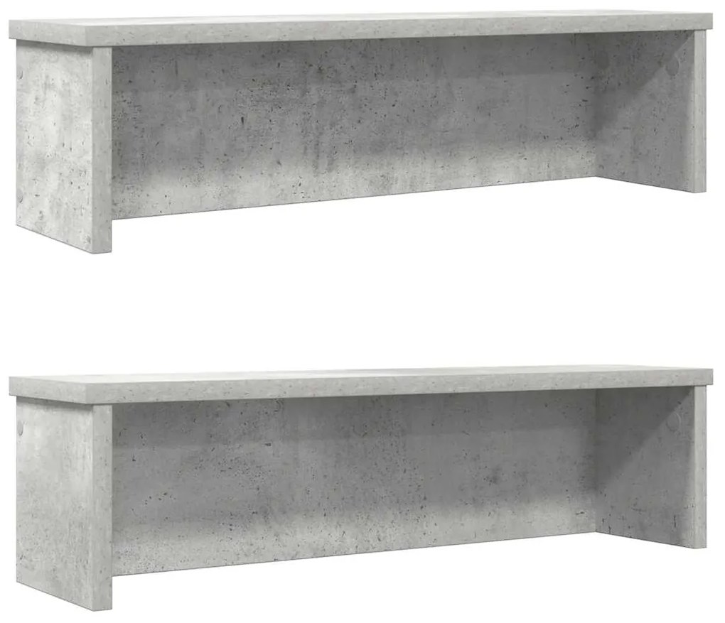 vidaXL Rafturi de bucătărie stivuibile 2 buc Beton Gri 60x15x16 cm