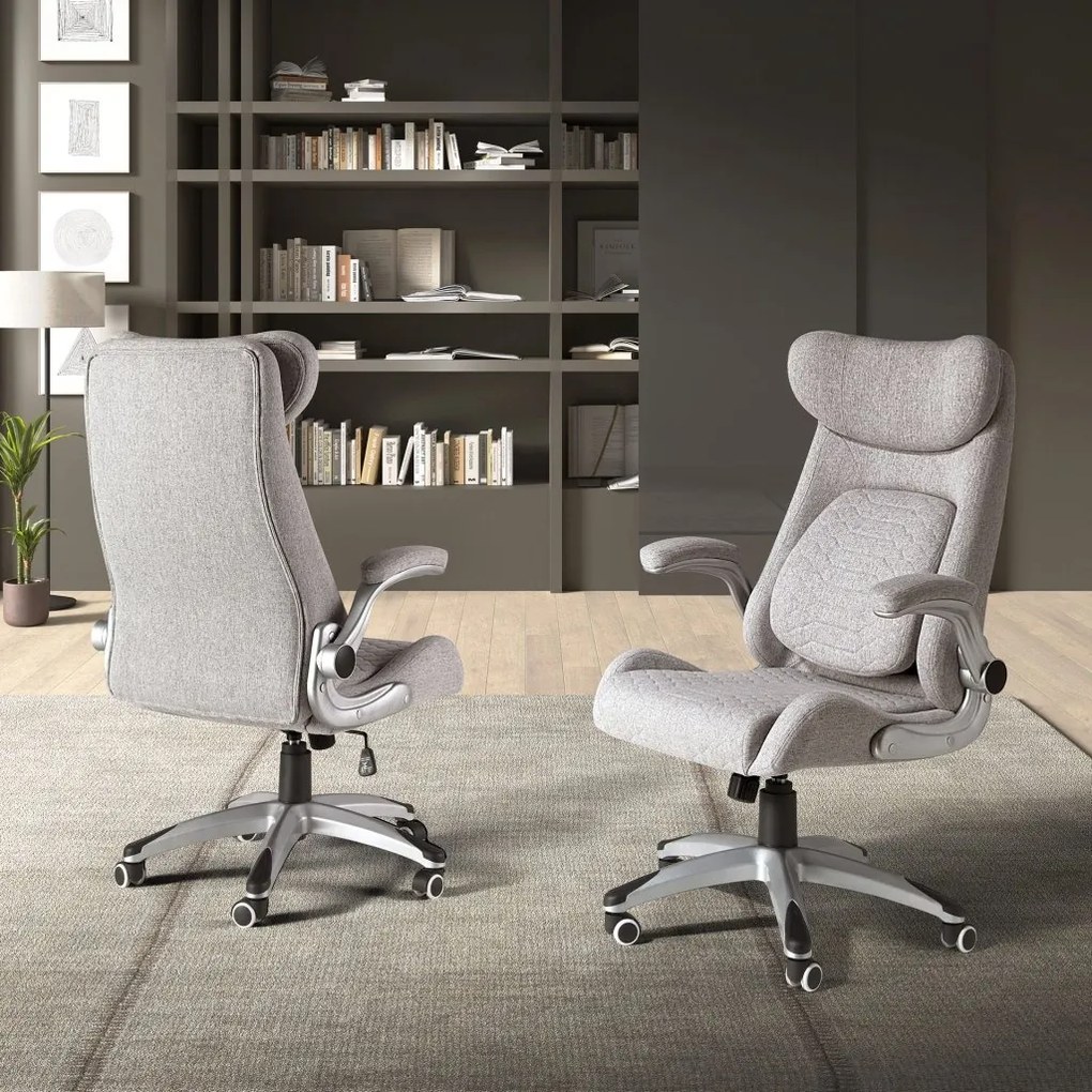 Scaun de birou modern Grey fabric