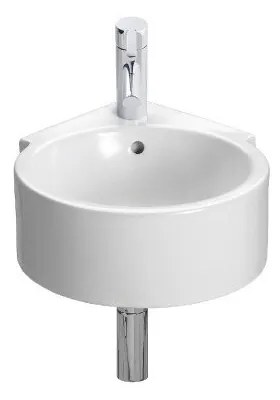 Lavoar suspendat Gala Isla de colt alb lucios 40 cm
