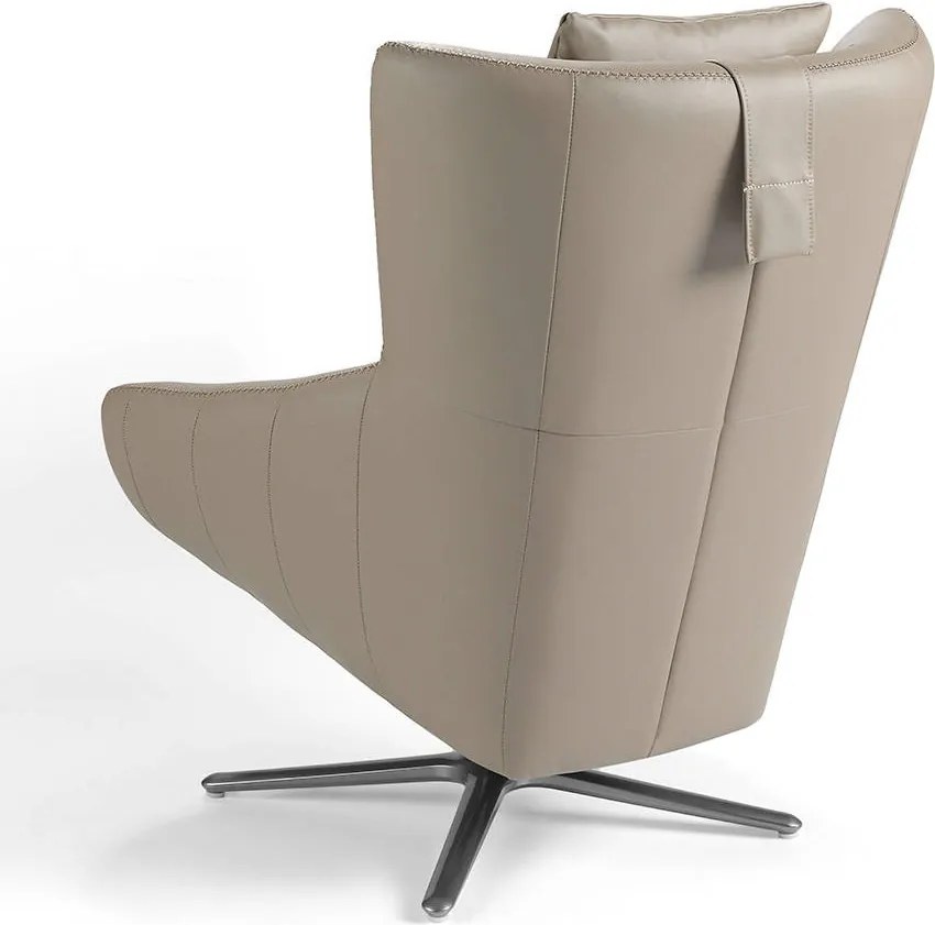 Fotoliu pivotant design modern Melvin AC 5044-A1001-PIEL